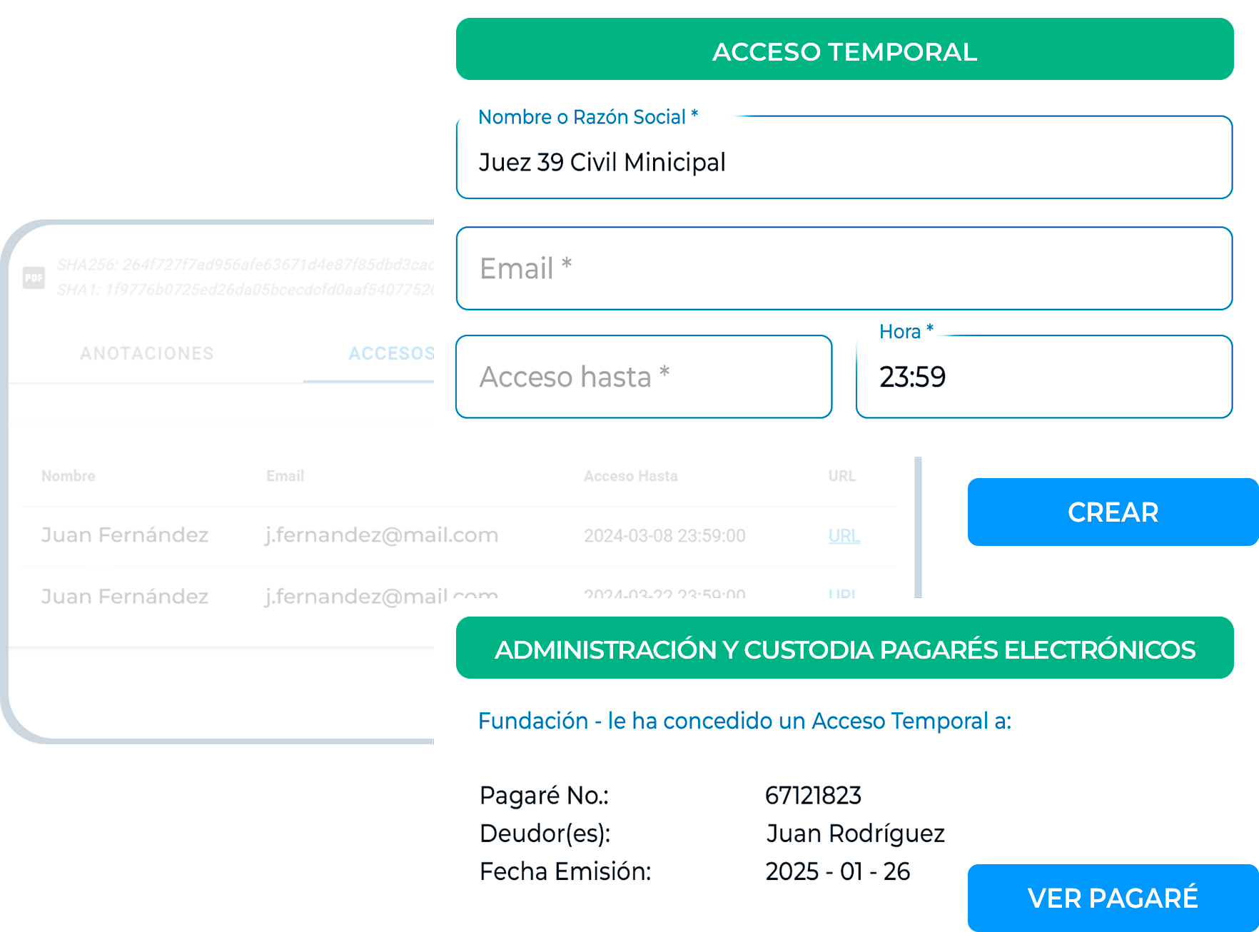 acceso temporal